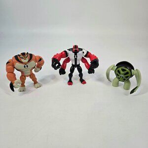 Ben 10 Action Figures Lot of 3 Terraspin Turtle Rath Tiger Four Arms Playmates
